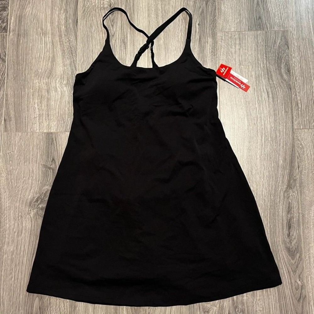 Ewedoos NWT Women's Black Athletic Spaghetti Strap Dress